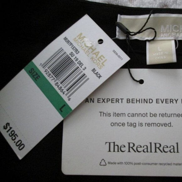 Michael kors Polka Dot Print Skirt- Silver Snap Embellishments-Large-Black-NWT - Picture 5 of 13